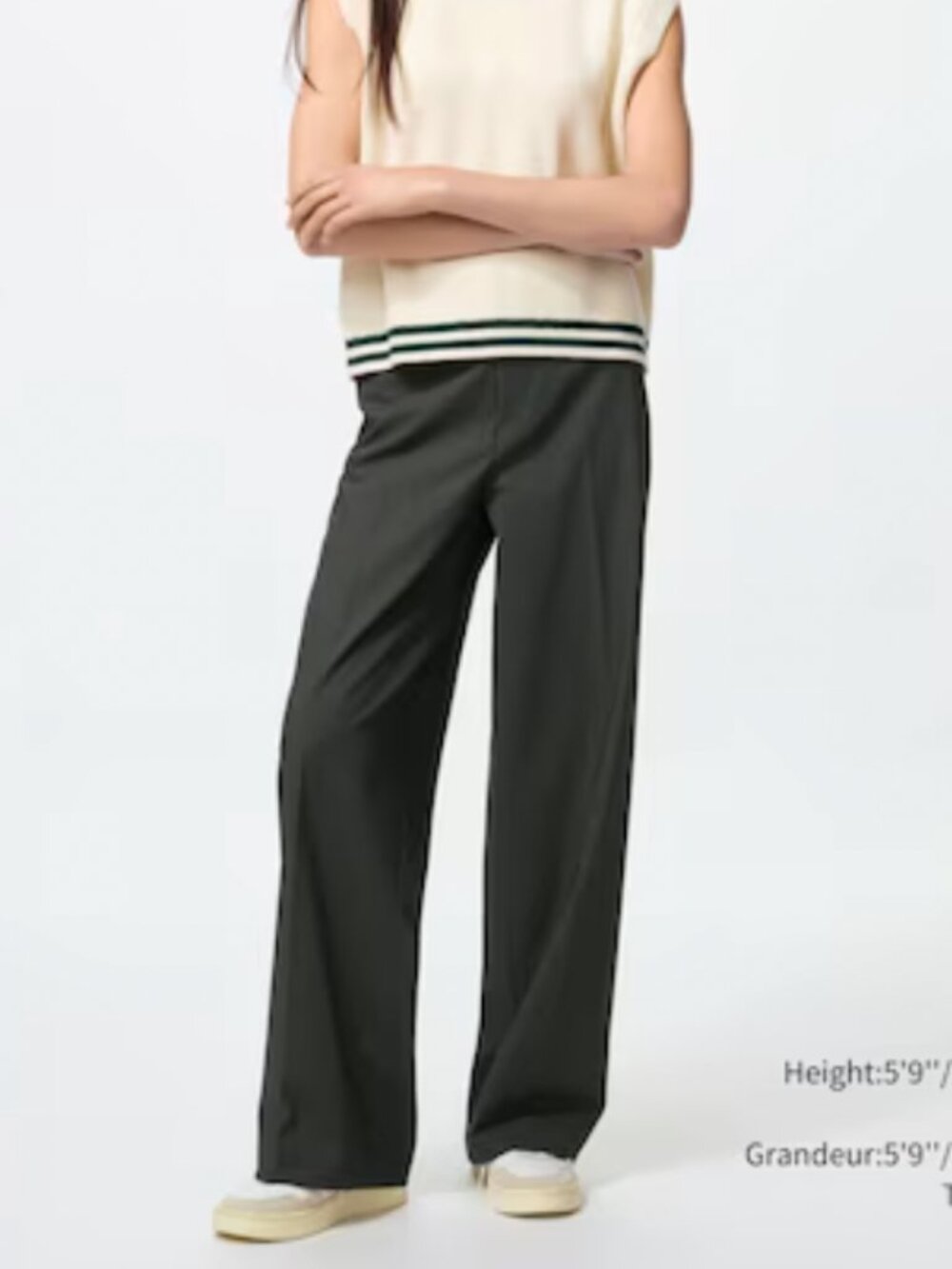 NWT Uniqlo Smart Wide Pants in Dark Green | Size L